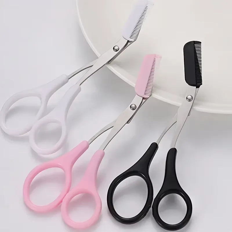 Eyebrow Trimmer Scissor with Combs