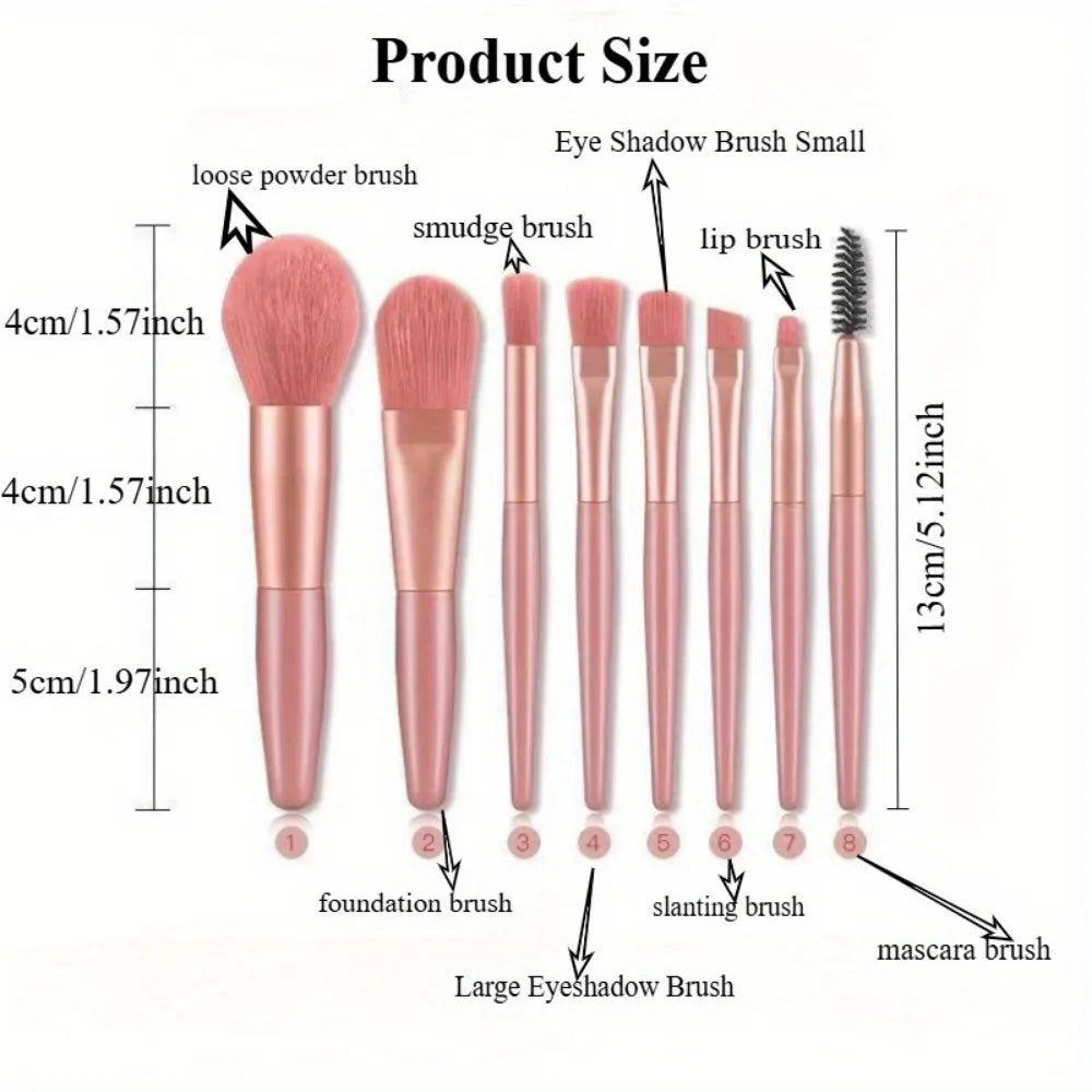 Makeup Brush Complete Set of Small 8 Beauty Tools