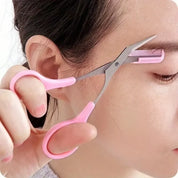 Eyebrow Trimmer Scissor with Combs